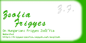 zsofia frigyes business card